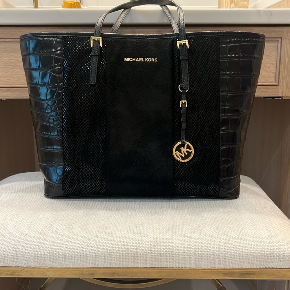Michael Kors Black Interior Tote
